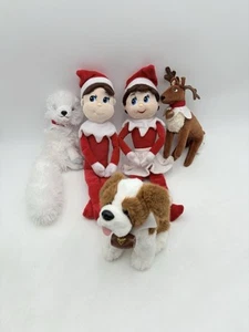 Elf Pets Plush Lot Arctic Fox Dog Elf Shelf Sitter Reindeer Arctic Fox 5 Pcs - Picture 1 of 7