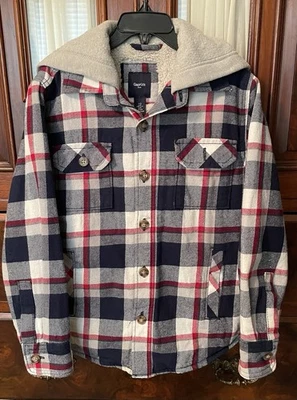 Gap Kids Buffalo 格子夏尔巴内衬夹克,尺寸 S — 第 1/4 张图片