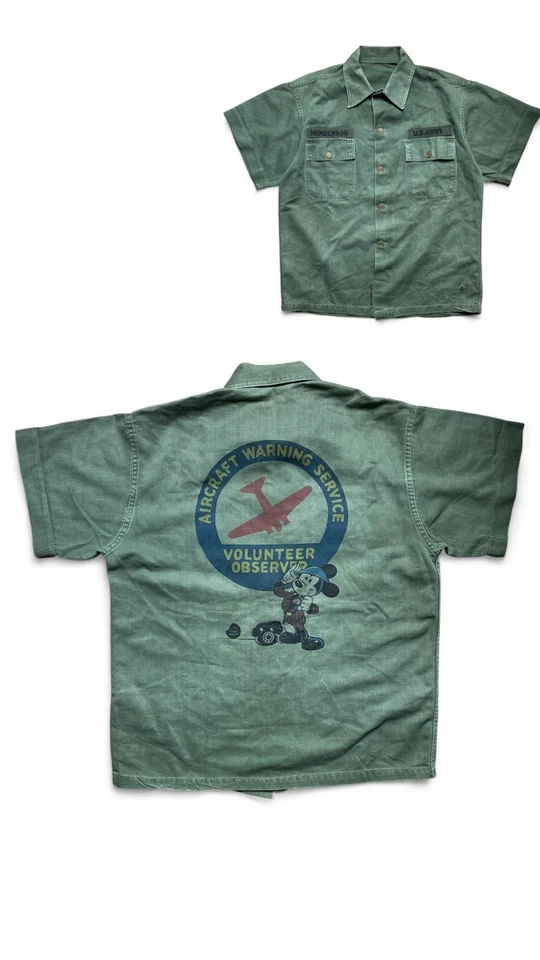 Camisa conmemorativa AWS WW del ejército de Estados Unidos de colección años 70-90 Disney Pearl Harbor Henderson WW Foto 1 de 4