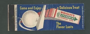 1939 NY WORLDS FAIR MATCH BOOK COVER WRIGLEY SPEARMINT GUM, EXHIBIT FOOD BLDG - Picture 1 of 2