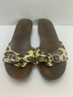 Sandálias femininas Dr Scholl's Land com estampa de leopardo 9 couro sintético fivela casual - Imagem 1 de 4