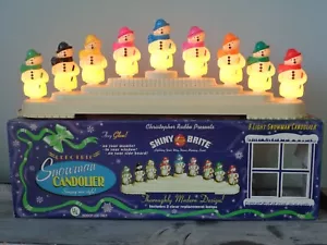 SHINY BRITE Muñeco de Nieve Candelabro Plástico Eléctrico 9 Luces Navidad - Imagen 1 de 10