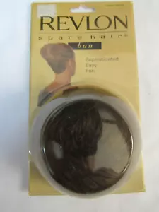 Vintage REVLON 1999 Medium Brown Spare Hair BUN - NOS - Picture 1 of 6