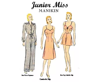 Drei Butterick Junior Miss Manikin Schnittmuster Set 2 Kopien - Bild 1 von 1