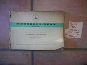 Mercedes Benz Ponton 180a 180 W120 Dealer Level Spare Parts Book List manual - Foto 1 di 12