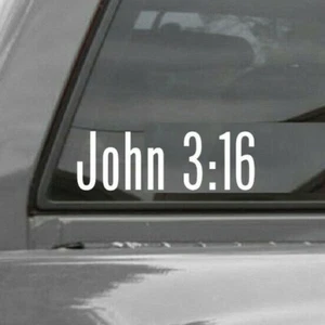 JOHN 3:16 Vinyl Window Decal - Picture 1 of 1
