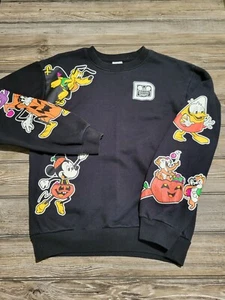 Disney Parks 2022 Halloween Mickey & Friends Pullover Crew Sweatshirt Size Small - Picture 1 of 17
