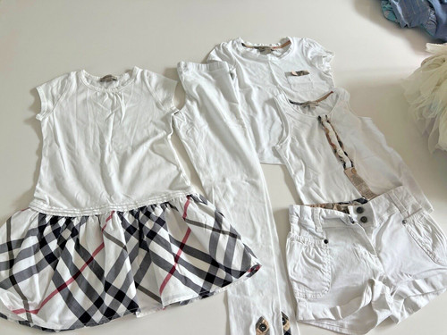Set outfit estivo ragazze Burberry autentico 100% IN PERFETTE CONDIZIONI! 6 e 8 anni