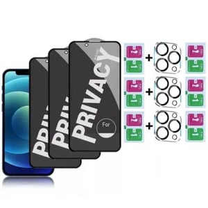 Vitre Verre ESD Protection ANTI-ESPION+CAMÉRA iPhone 16 15 14 13 12 11 X Pro Max - Zdjęcie 1 z 21