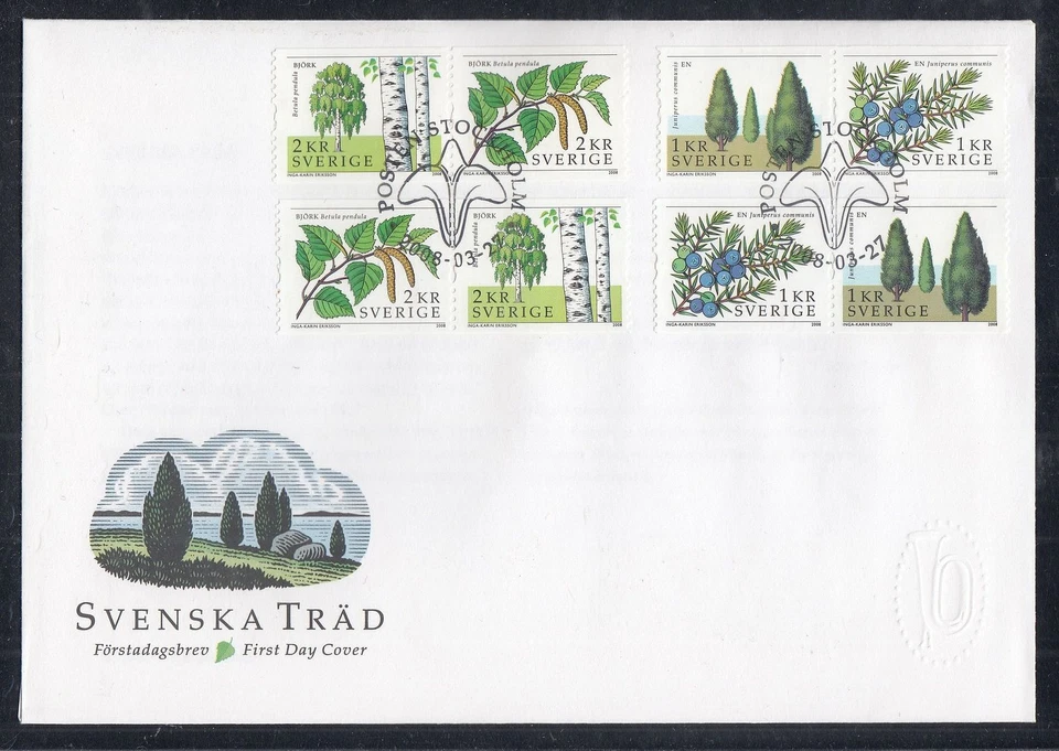 Sweden Scott 2583-4 FDC - Trees - Image 1 of 1