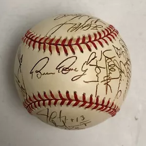 1998 San Diego Padres 27x Hand Signed World Series Baseball GWYNN FINLEY LANGSTO - Picture 1 of 7