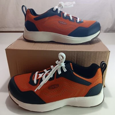 Zapatos de trabajo Keen para hombre con puntera baja de acero para peligro eléctrico naranja quemado/negro  Foto 1 de 4