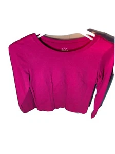Girls Faded Glory Pink Long Sleeve Shirt L/G 10-12 NWT - Picture 1 of 6