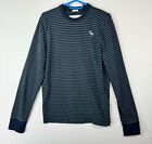 Abercrombie Fitch Mens Muscle Henley Long Sleeve Shirt Medium Striped Size Xl