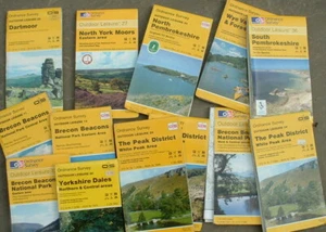 BARGAIN LOT OS ORDNANCE SURVEY OUTDOOR LEISURE MAPS of ENGLAND SCOTLAND & WALES - Picture 1 of 1