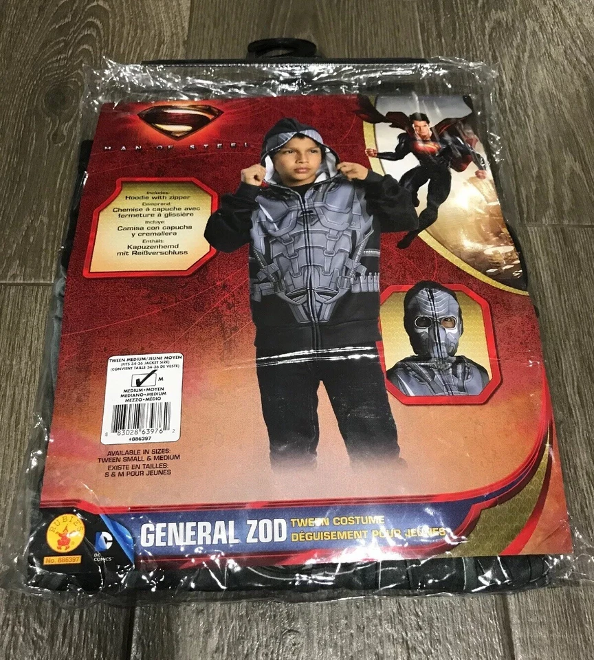 Disfraz de Superman General ZOD Hombre de Acero Adolescente Sudadera con Capucha con Cremallera - Mediano Foto 1 de 1