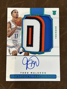 2020-21 National Treasures THEO MALEDON  4 color Vertical True RPA /5 Hornets