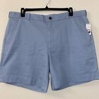 Nwt Brooks Brothers Sky Blue Chino Flat Front Shorts 7" Inseam ~ 42