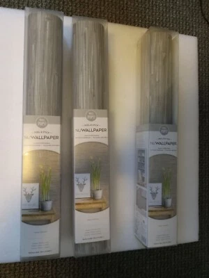 Papel pintado palo de hierba tibetano gris 2-1/2 rollos Wall Pops NU2276 Foto 1 de 4