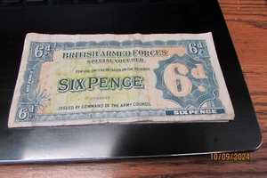 FORZE ARMATE BRITANNICHE buono speciale BANCONOTA DA SEI PENCE - Foto 1 di 4