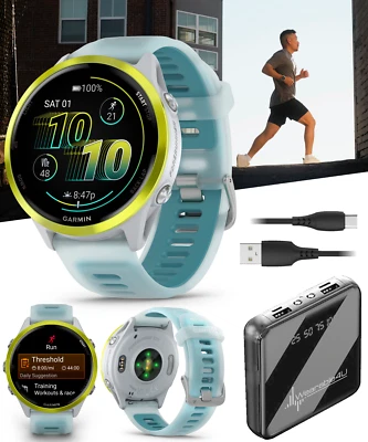 Garmin Forerunner 570 47 mm Avanzado GPS Correr Reloj Inteligente Amplificador Amarillo con Banco PBank Foto 1 de 4