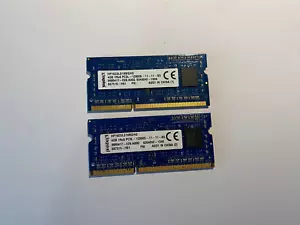 KINGSTON 8GB (2 X 4GB ) DRR3 PC3L-12800S LAPTOP RAM P/N HP16D3LS1KBG/4G MATCHING - Picture 1 of 2