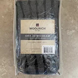"Woolrich Williamsport a cuadros un euro simulado negro/gris 26"" x 26" - Imagen 1 de 7