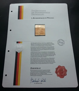 Alemania Ciencia y Tecnología Spacelab 1983 (sello de oro) MNH * certificado ... - Imagen 1 de 5