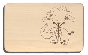 Frühstücksbrettchen Holz Frühstücksbrett Gravur Geschirr Geschenkidee Kinder - Bild 1 von 1