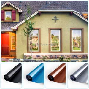 One Way Mirror Tint Window Film Privacy Protect UV Reflective Sun Block For Home - Picture 1 of 56