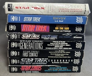Lot of 8 Star Trek Audio Book Cassette Tapes Exodus Envoy Gens Next Gen Etc - Picture 1 of 6