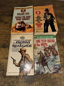 Nelson Nye lot of 4 Western paperback books Arizona Renegade, Pistols for Hire - Picture 1 of 2