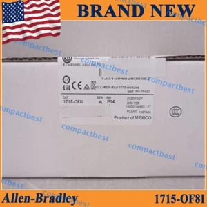 New Sealed ALLEN BRADLEY 1715-OF8I SER A 8 CHANNEL Analog Output Module PN-75420 - Picture 1 of 9