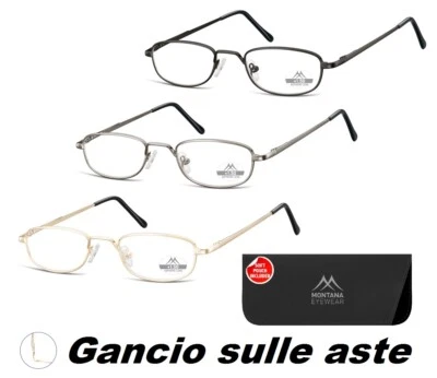 Occhiali da lettura in metallo vista per vicino uomo presbiopia donna presbite 2 - Immagine 1 di 4