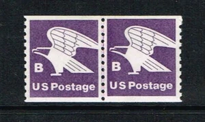 1820 Eagle B Coil Line Pair MNH OG 1981 18c - Picture 1 of 1