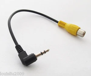 1pc 15cm RCA Female to 3.5mm 1/8" Right Angle Stereo Male Plug A/V Adapter Cable - Picture 1 of 4