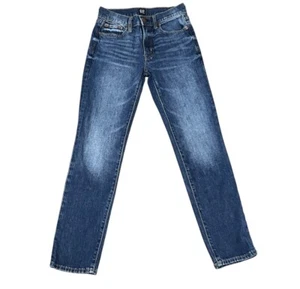 Gap Girlfriend Medium Charlot Dark Indigo Blue Denim Jeans Size 00/24 - Picture 1 of 7