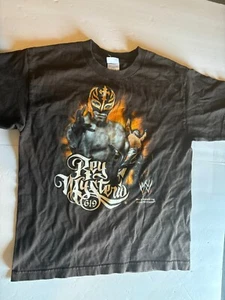 Vintage Rey Mysterio 619 WWE Nice Faded Black Youth XL Adult Small T Shirt - Picture 1 of 4
