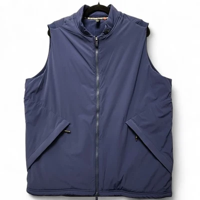 Adidas Frost Guard Vest Men XL (Slim Fit) Fleece Quilt Lined Golf Primaloft Blue - Image 1 of 4