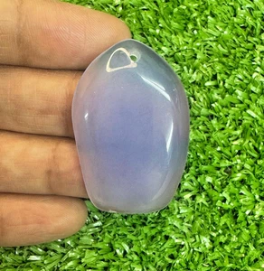 50ct Natural Agate Cabochon with Hole – Polished Stone for Necklace Making - Picture 1 of 5