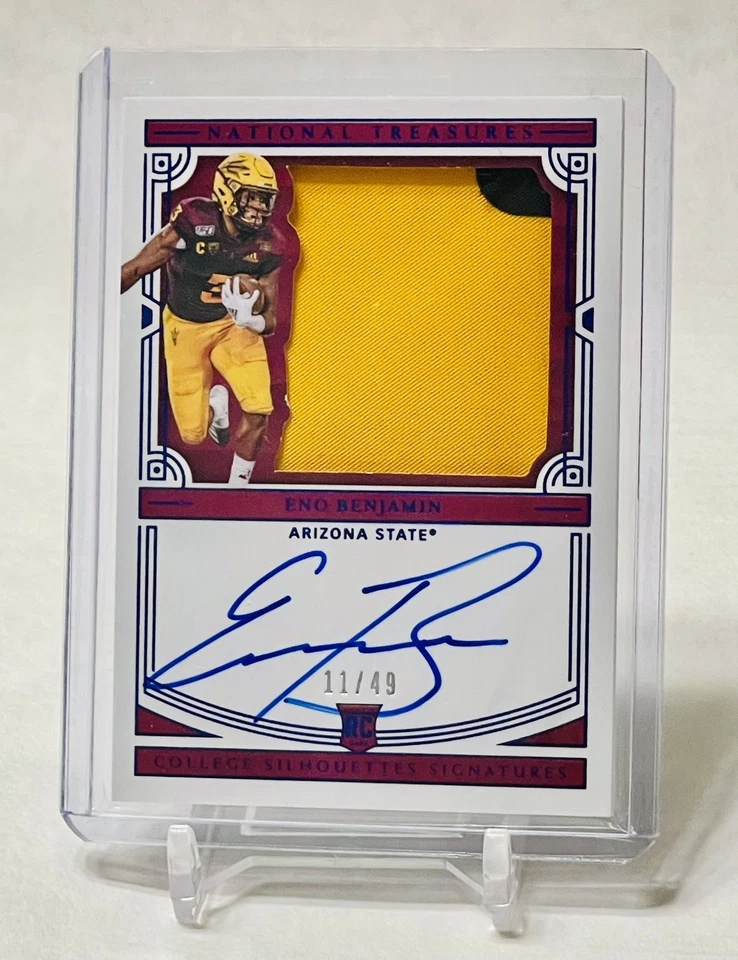 2020 Panini National Treasures Eno Benjamin ASU College Silhouettes Auto 11/49 - Image 1 of 1