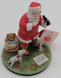 Coca-Cola Coca-Cola Santa Figura “Shhhh” Navidad 1988 Porcelana Coleccionable Raro - Imagen 1 de 3