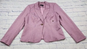 Blazer DKNY MUJER TALLA 14 Rosa Chaqueta Oficina Botones Dorados - Imagen 1 de 12