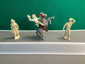 VINTAGE MARX MOUNTED ROY ROGERS+ DALE EVANS PAT BRADY FIGURES - Picture 1 of 7