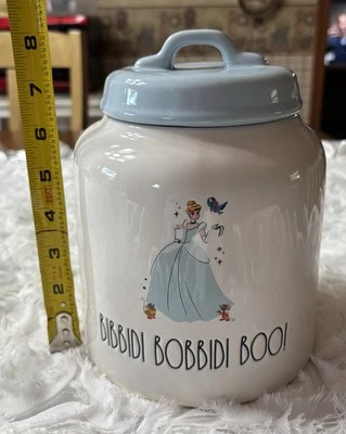 Rae Dunn Disney Princesa Cenicienta Bibbidi Bobbidi ¡Boo! ¡Frasco de galletas grande ancho! Foto 1 de 4