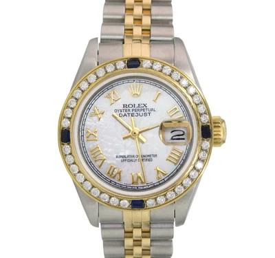 Reloj Rolex Datejust Damas Dos Tonos Oro Acero Blanco Madreperla 0.90ctw Foto 1 de 4