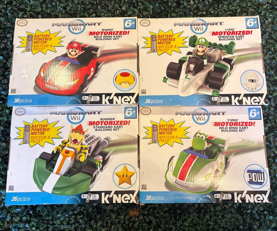 Mario Kart Wii K’Nex  Lot  Mario Luigi Bowser Yoshi Brand New Sealed - Image 1 of 4