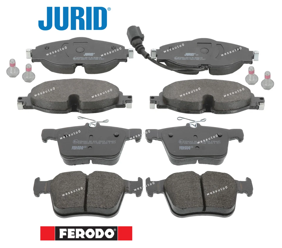 Комплект передних тормозных колодок и задних тормозных колодок OES + датчик для Audi TT Quattro основание 16-19 - Изображение 1 из 1