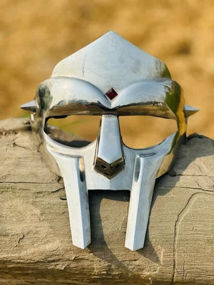 MF Doom-Inspired Anti-Rust Mask Medieval Party Mask Cosplay & Costume Accessory - Image 1 of 4