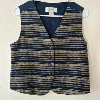Vintage Womens Casual Corner Wool Blend Vest Size S Dark Academia Preppy 90s - Image 1 of 4